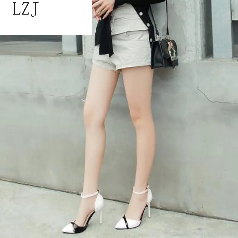 

2020 Korean Women Sexy High Heels Solid Color Pointed Shallow Mouth Stiletto Heels Outdoor Walking Casual Work Shoes PU Leather