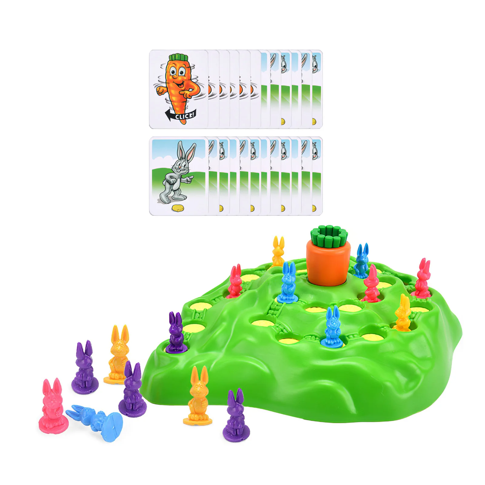 

Kids Montessori Rabbit Competitive Trap Game Chess Toy Children Family Fun Game Early Childhood Colorful Educational Toy Gift