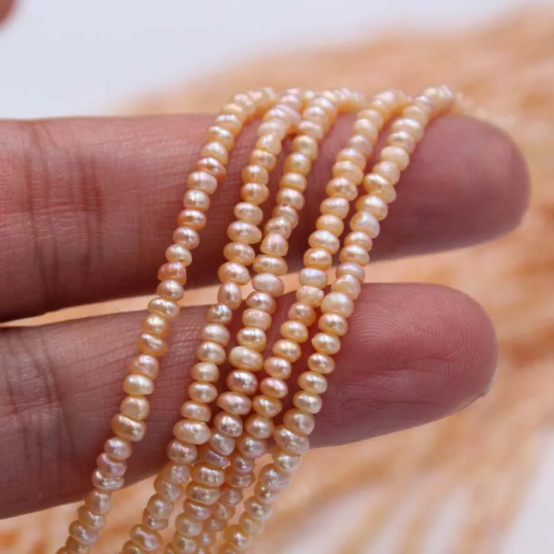 freshwater pearl white/pink/purple baroque 2-3mm14&quot FPPJ wholesale beads nature loose for DIY jewelry |