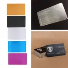 50100 шт. пустые гравированные металлические гладкие визитные карточки из алюминиевого сплава