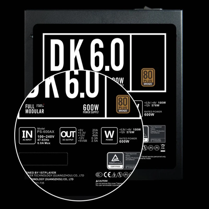 Новый оригинальный блок питания для 1stplayer бренд DK6.0 DK5.0 80 плюс Бронзовый игра