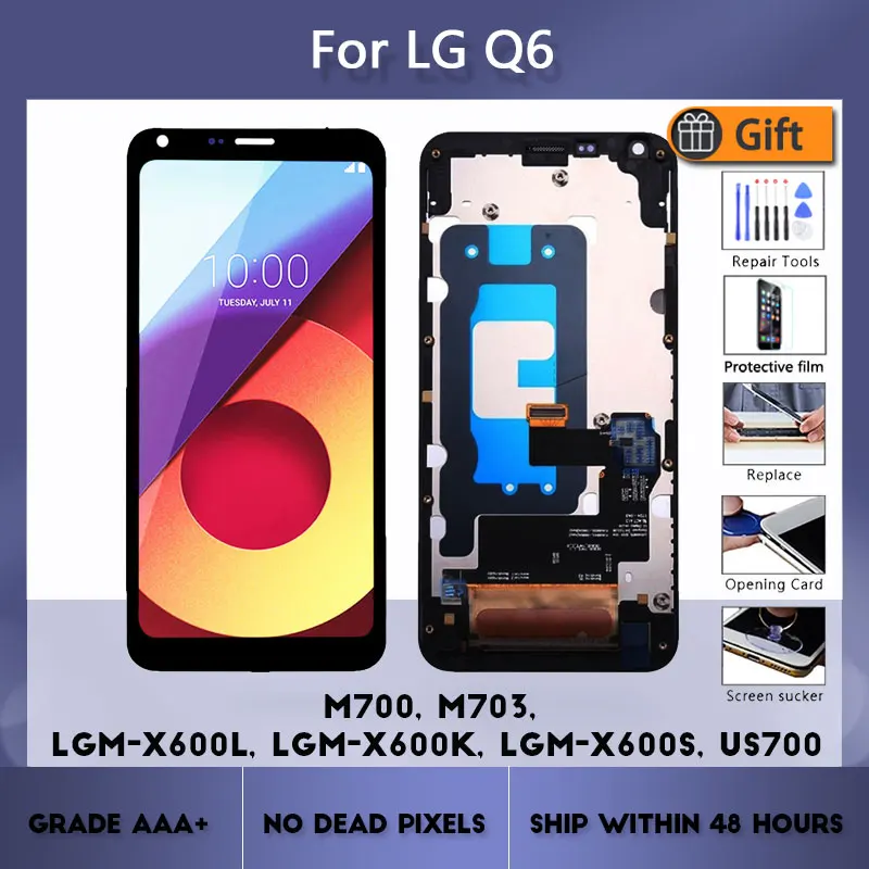 

5.5'' Brand new For LG Q6 LG M700 M703 LGM-X600L LGM-X600K LGM-X600S US700 LCD DIsplay Touch Screen Digitizer Assembly LG Q6 LCD