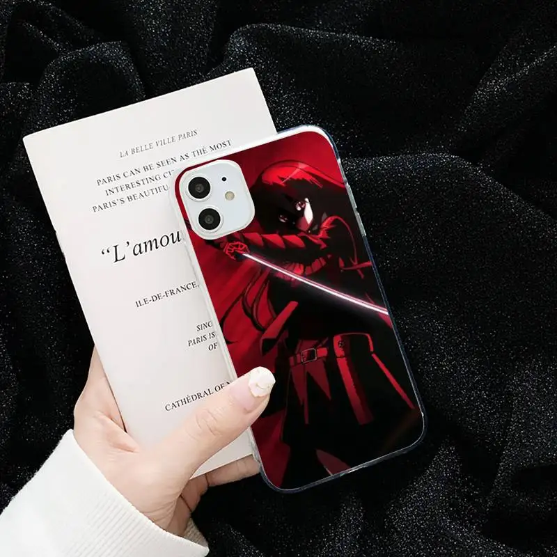 

Akame Ga Kill Anime Girl Phone Case Transparent for iPhone 6 7 8 11 12 s mini pro X XS XR MAX Plus cover funda shell