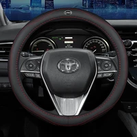 car steering wheel cover set for toyota vios yaris camry corolla altis hilux chr 2020 2019 breathable car styling accessories