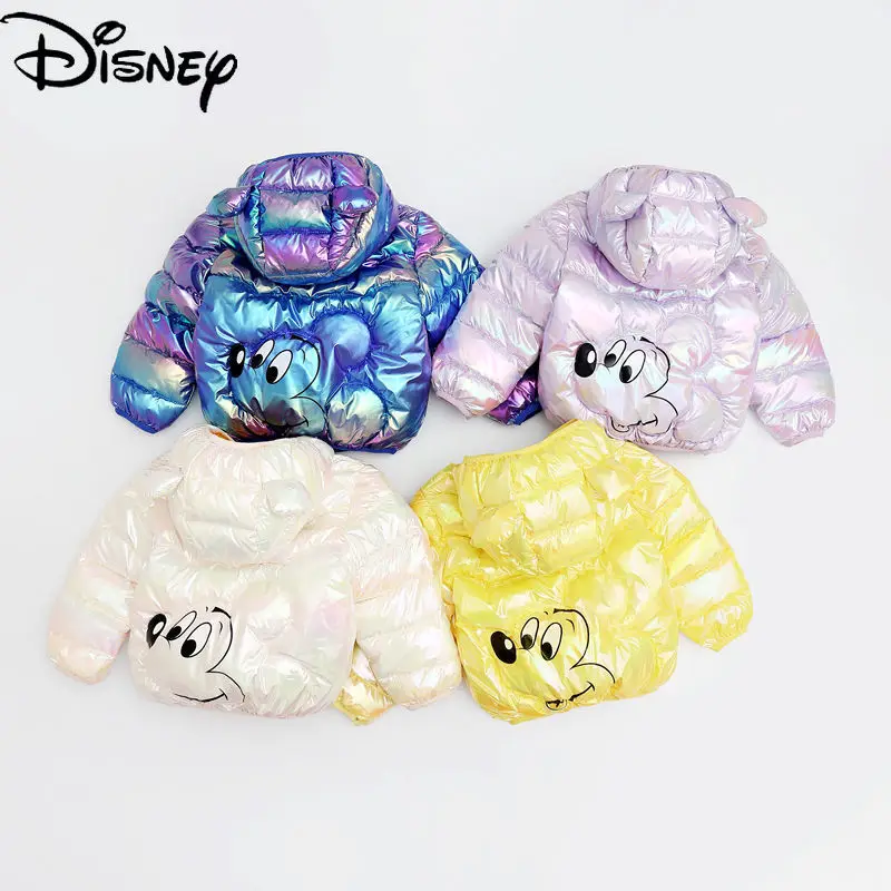 

Disney's new fall/winter 2021 fashion cute cartoon Mickey down padded coat bright face padded coat children's hooded jacket