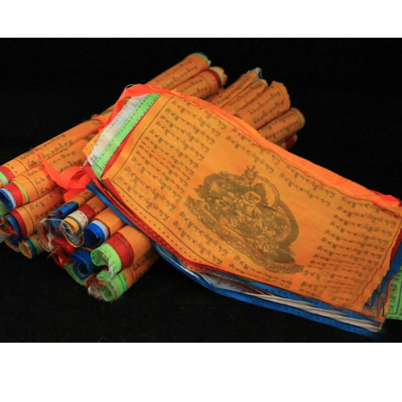 

5M 20Pcs Colorful Tibetan Buddhist Prayer Flags Religious Buddhism Decorative Crafts Multi-Color Polyester Tibet Lung Ta Banner