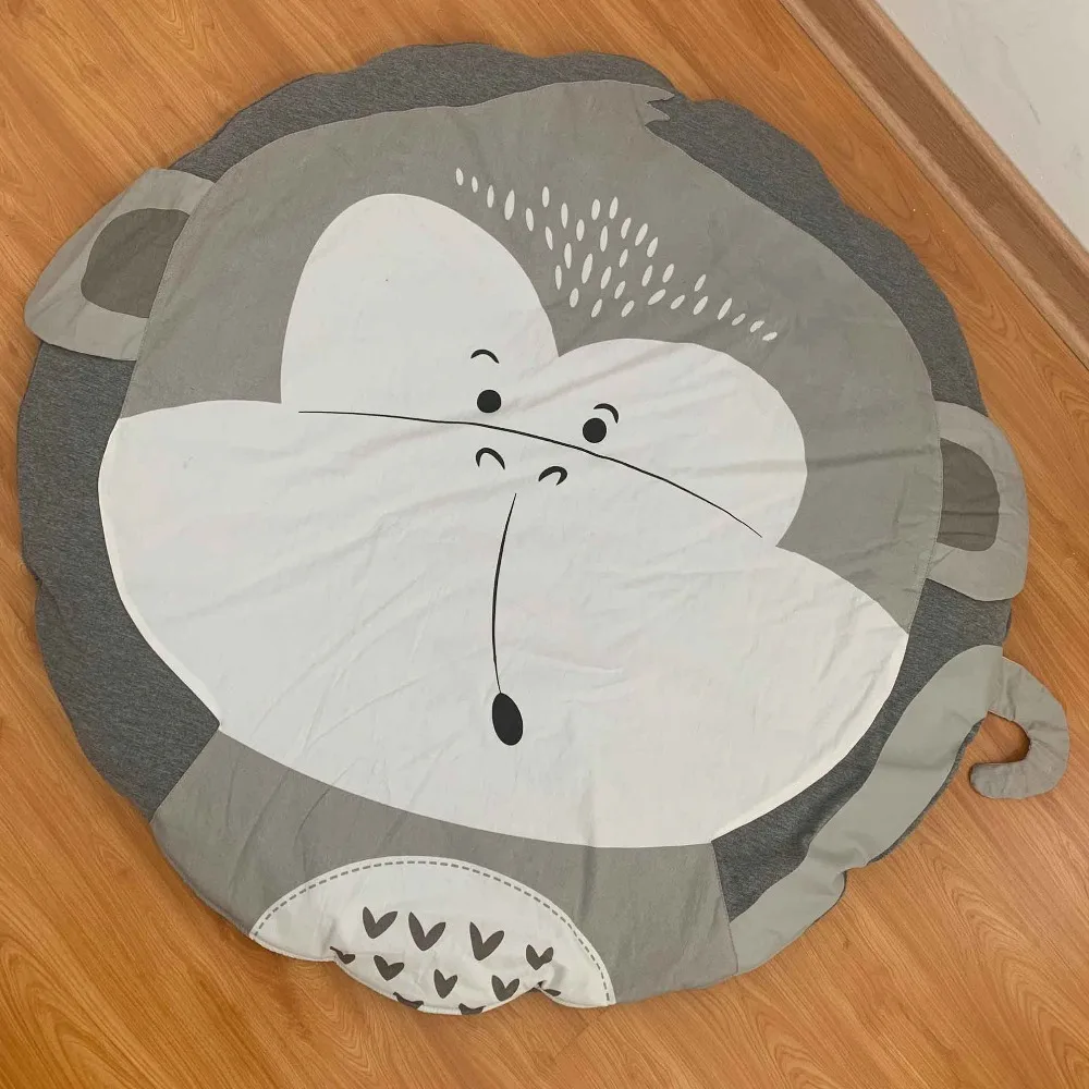 Игровой коврик круглый Лев Кролик Единорог коала игровые коврики Детский коврик для ползания одеяло ковер для детской комнаты коврики для занятий спортом