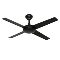 Industrial Ceiling Fan 220 110v Cooling Fans With Remote Control Black Wood Blade Metal Blades For Living Room Bedroom Home Roof