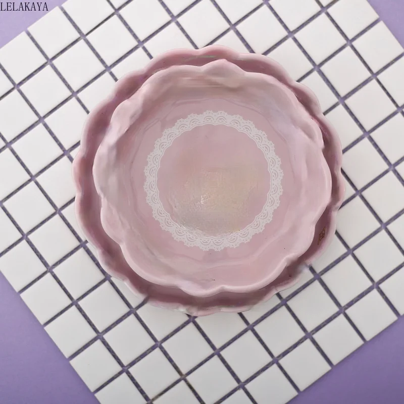 

Japan Anime Action Figure Tsukino Usagi Petal crystal Ceramic Salad Bowl Cartoon Children Rice Snack Bowls House Tableware