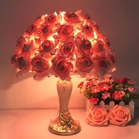 european style crystal lamp bedroom bedside lamp creative wedding wedding room warm rose gift for wedding table lamp