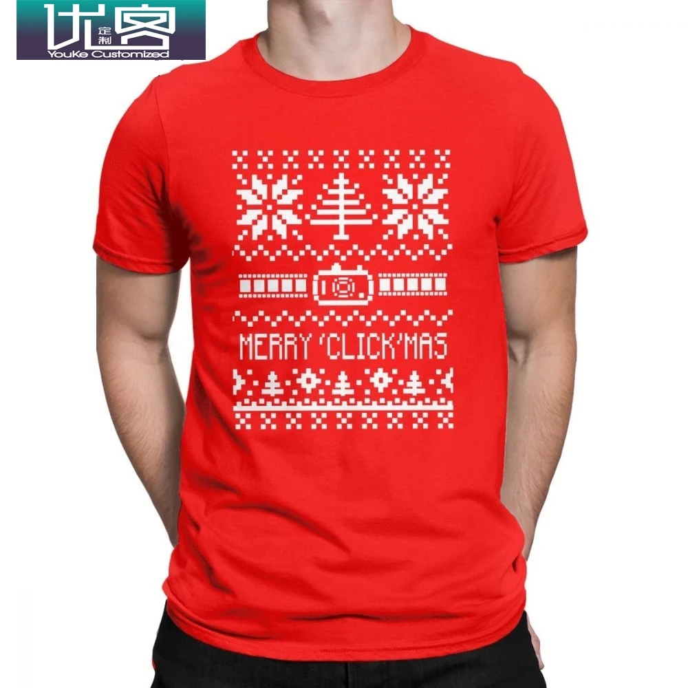 Мужская футболка Merry 'Click'Mas в винтажном стиле некрасивая Рождественская