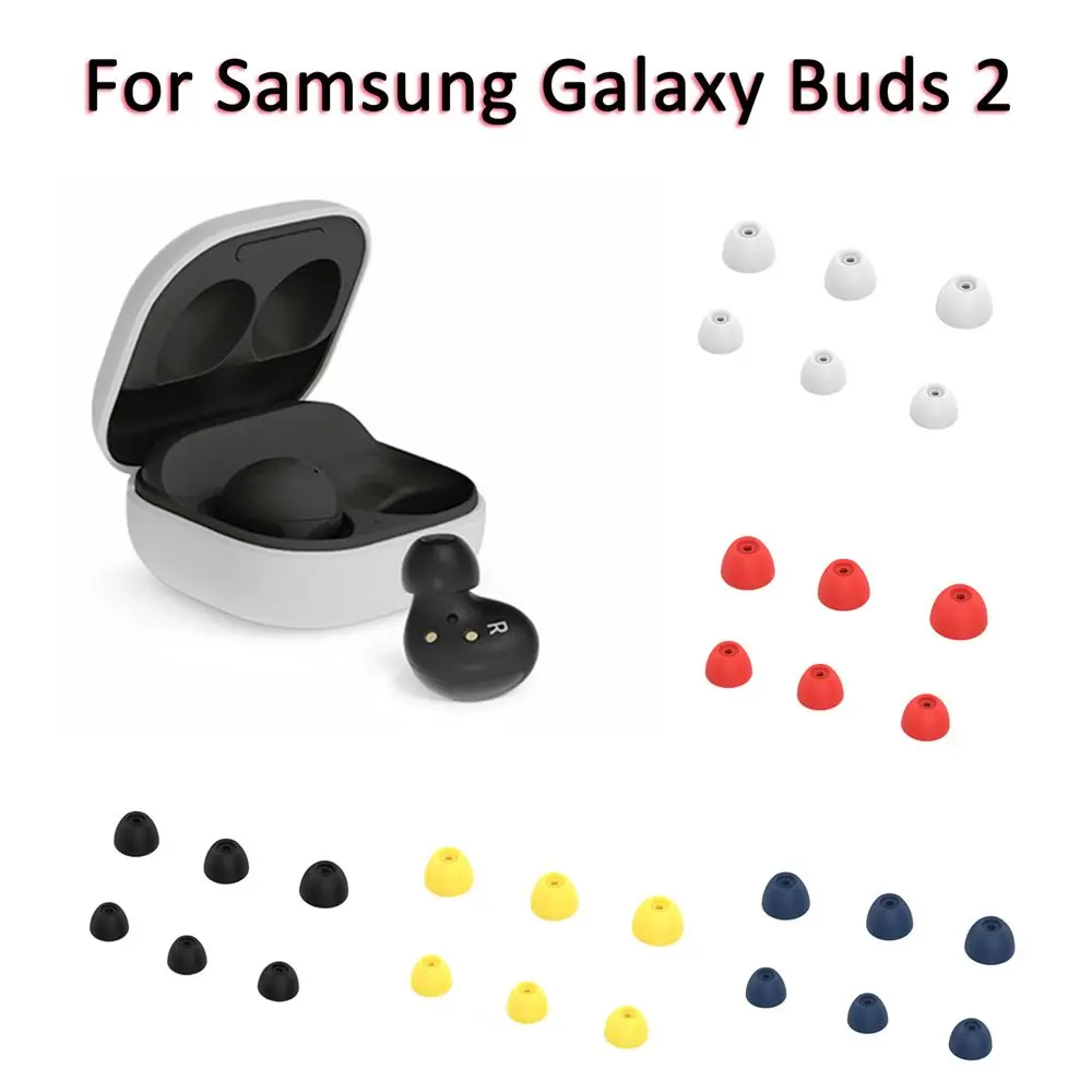 

6 шт. Силиконовые амбушюры для Samsung Galaxy Buds 2, противоскользящие наушники-вкладыши, чехлы для наушников, наушники, аксессуары для гарнитуры