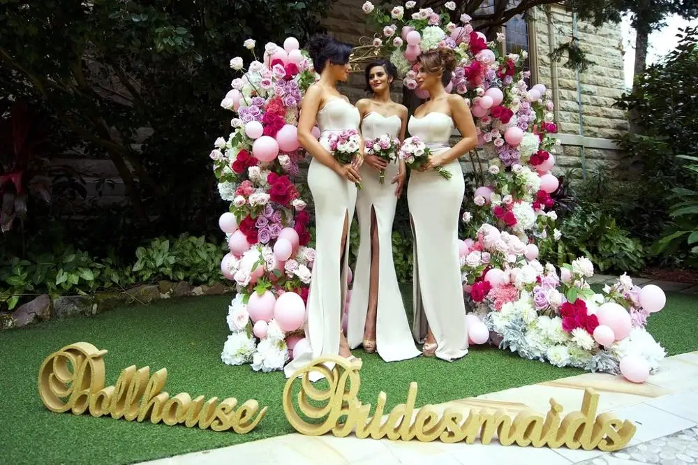 Sweetheart Slit Mermaid Girls The Maid of Honor Bridesmaid Dress with Belt | Dresses