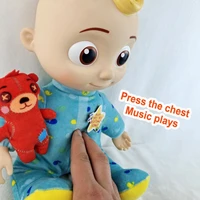 the new cocomelon plush doll sing music box with seven kinds of music jojo doll childrens toys child companion doll