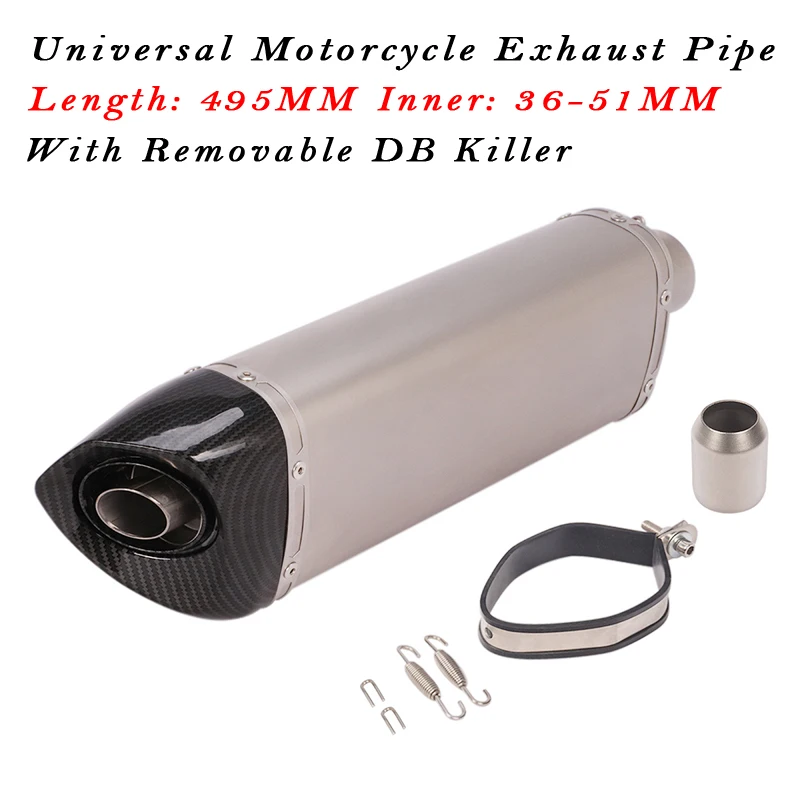 

Universal Motorcycle Exhaust Pipe Escape Moto DB Killer Muffler For MT07 MT09 TRK 502 Tmax 530 CBR600RR GSXS750 ZX6R Z900 R3