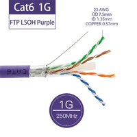 50m 100m rj 45 cat6 lan ethernet cable ftp pure copper shielded twisted pair cat 6 network cable for laptop internet cables