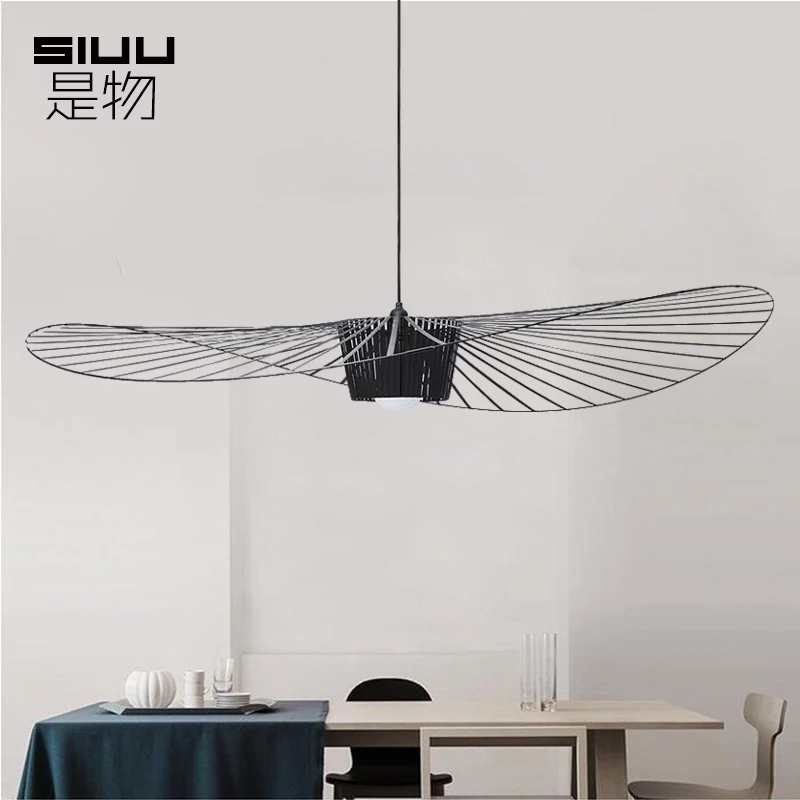 

Nordic Ins Web Celebrity Straw Hat Chandelier Industrial Style Designer Living Room Coffee Western Restaurant Clothing Shop Deco