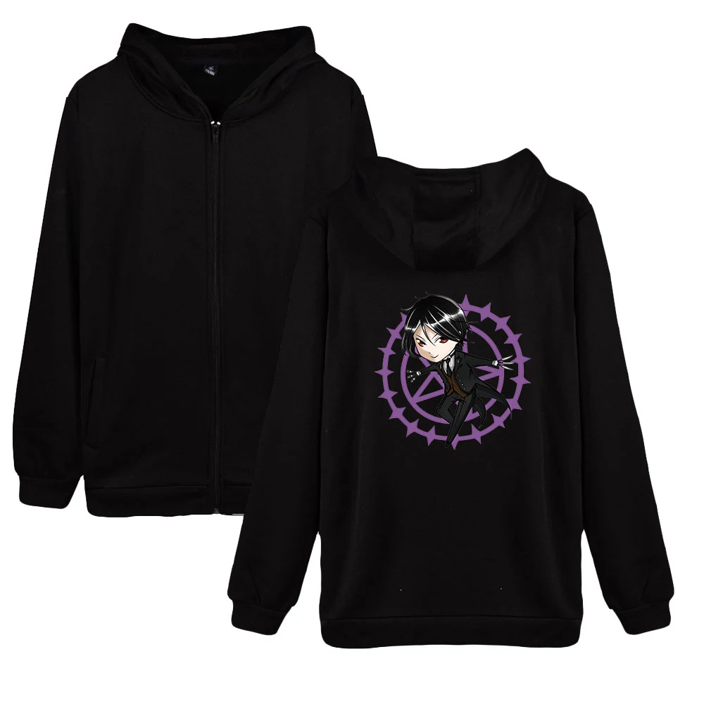 

Black Butler Fashion Prints Zipper Hoodies Women/Men Long Sleeve Hooded Sweatshirt Hot Sale Harajuku Casual Streetwear Clothes