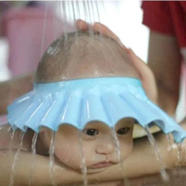 Kids Safe Shampoo Shower Bathing Cap Bath Protect Djustable Soft Cap For Baby Wash Hair Shield Children Bathing Hats Accessories