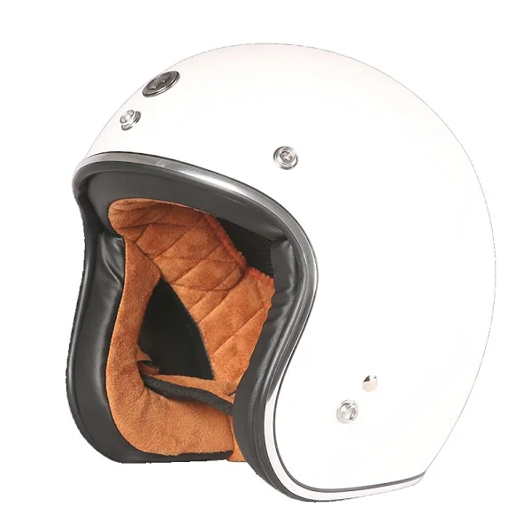 Мотоцикл 3/4 Открыть лицо Винтаж Шлем Улица Кафе Racer для Галлея Мото Каско Летний DOT