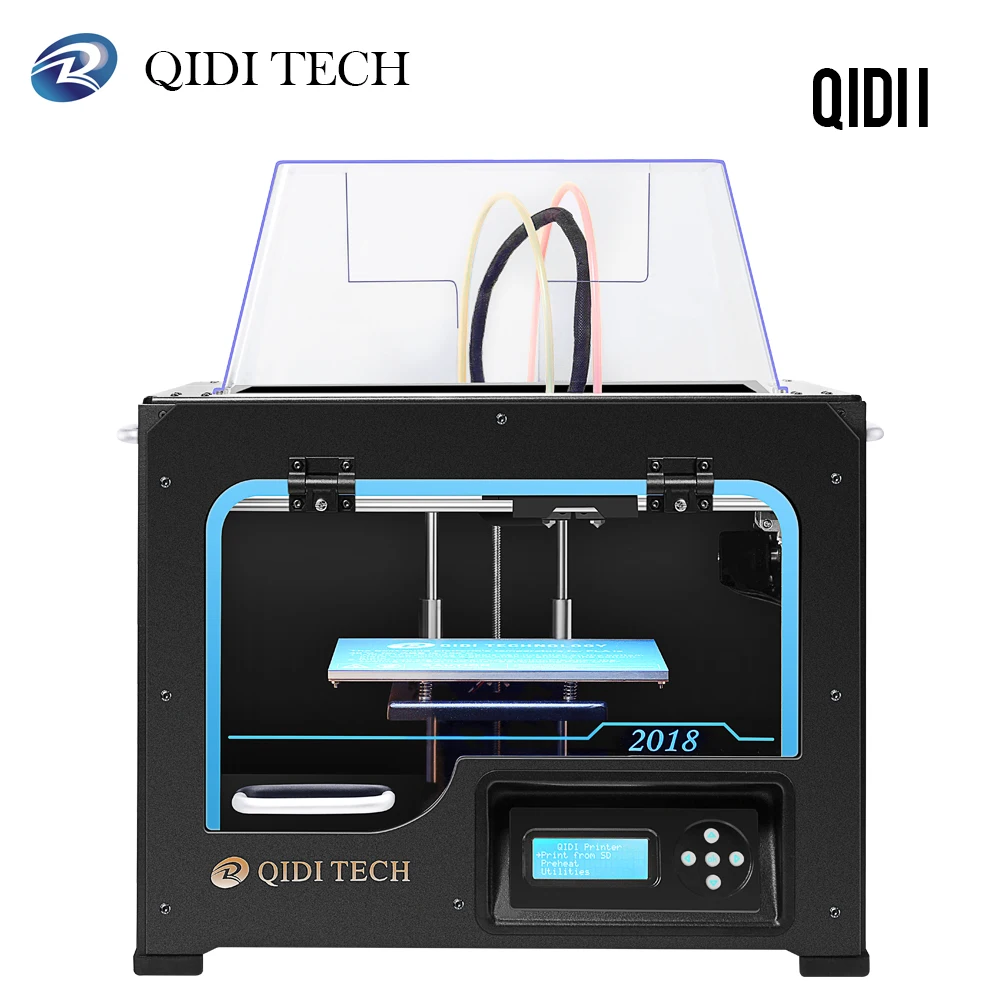 Настольный 3D принтер QIDI TECH I с двойным Экструдером полностью металлическая рама