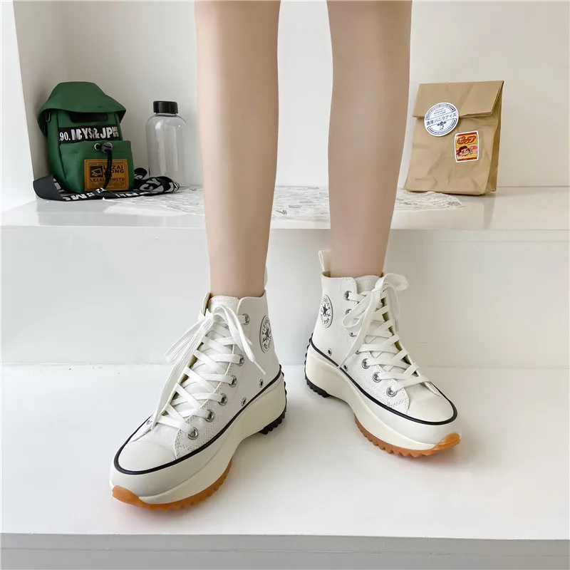

Spring/autumn Women Shoes Canvas Lace-up Thick Platform Shoes Woman Casual Sneakers Zapatos Mujer Woman Shoe