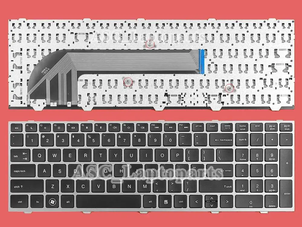 

Новая английская клавиатура для ноутбука HP probook 4540 4540S 4545 4545S 701485-001, черная Серебристая Рамка