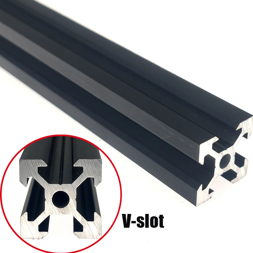 

Black oxide 100-800mm 2020 V slot Aluminum Profile Extrusion For 3D Printer CNC Engraving Machine openbuilds Voron 2.4