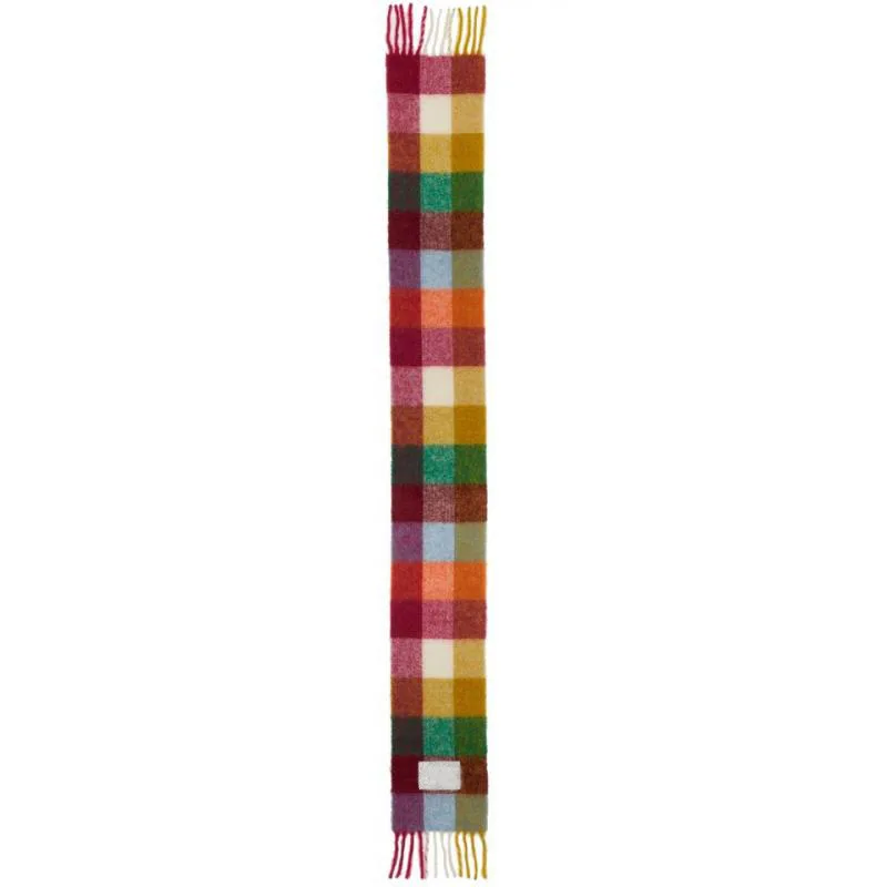 New Multi Color Plaid Tassel Scarf for Autumn and Winter 2020. AC's Same Rainbow Shawl. Men's Women's Warm Scarves |