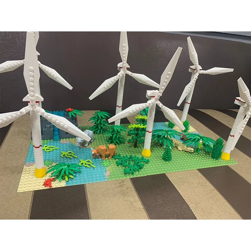 Креативная серия строительные блоки мини-ветряная мельница | Игрушки и хобби
