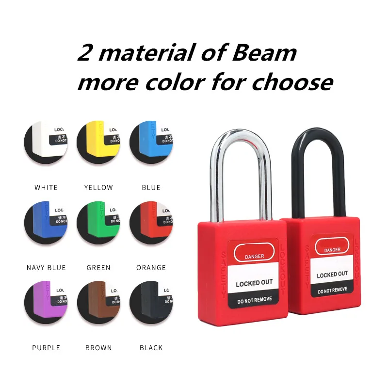 Инженерный пластиковый изоляционный навесной замок 38 мм балка безопасности