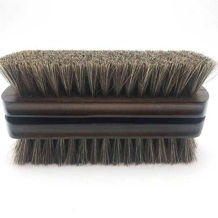 Щетка для обуви из конского волоса шлифованная и полированная матовая замша