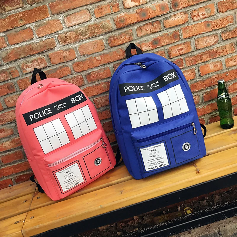 Рюкзак Доктор Кто для подростков школьные ранцы мальчиков и девочек