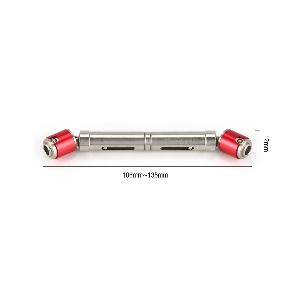 

2PCS CVD Metal Universal Drive Shaft Transmission 106-135mm for Axial SCX10 RC4WD D90 RC Crawler Car Part Accessories