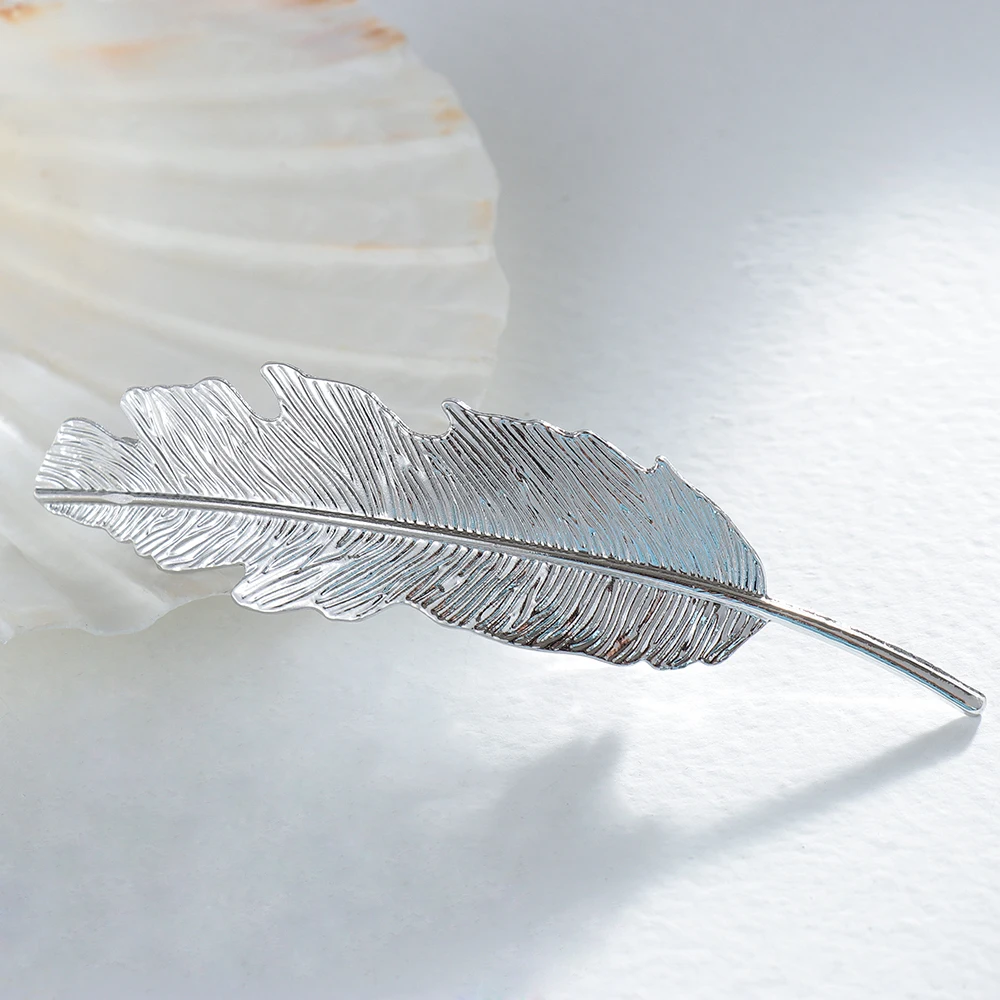 Новинка 2020 1 шт. модная Геометрическая металлическая форма листа заколка для