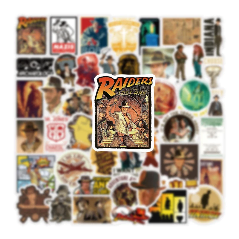 10/50PCS Movie Funny Raiders Of The Lost Ark Stickers For Laptop Guitar Motorcycle Luggage Skateboard Toy Phone For Adults Kids images - 6