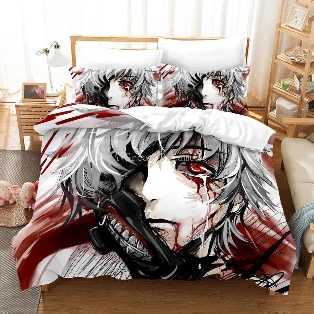 Комплект постельного белья из аниме Токийский Гуль мультяшный пододеяльник