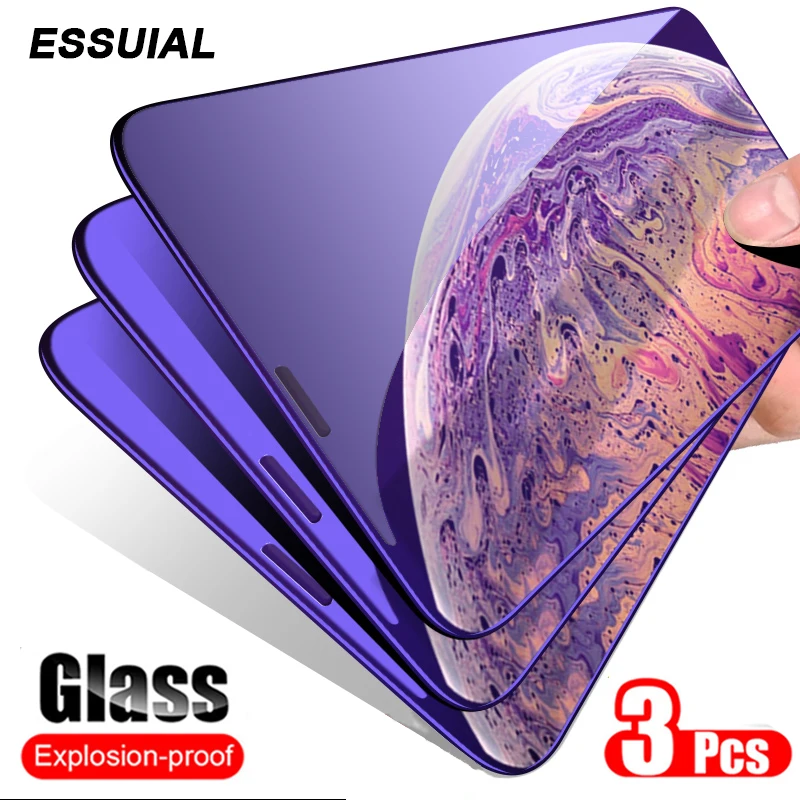 3 штуки, закаленное стекло для iPhone 11 Pro XS Max X XR, Защитное стекло для экрана iPhone 7 8 6 6s Plus 5 5S, защитное стекло