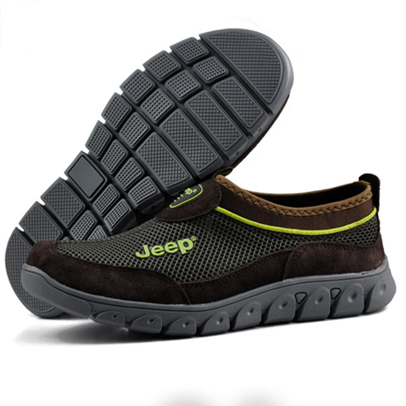 

R.XJIAN new suede leather + mesh breathable soft ultra-light walking shoes couple outdoor sports casual shoes 38-46 size