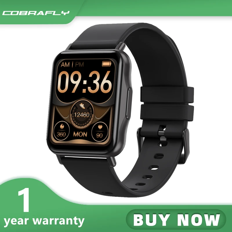 

Смарт-часы Cobrafly, женские Смарт-часы, экран 1,69 дюйма, аккумулятор 22 мм, мужские часы с измерением кровяного давления, пользовательские циферб...
