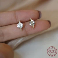 925 sterling silver zircon planet small earrings for women simple temperament jewelry accessories