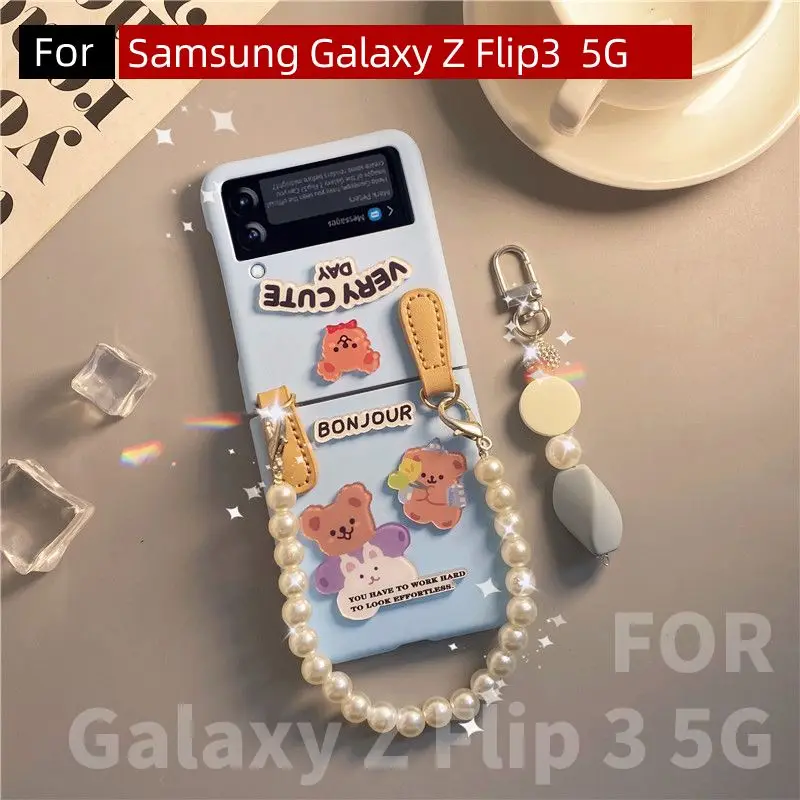 

Чехол для Samsung Galaxy Z flip3, чехол с откидной крышкой для Galaxy Z 3, милый чехол для девочек