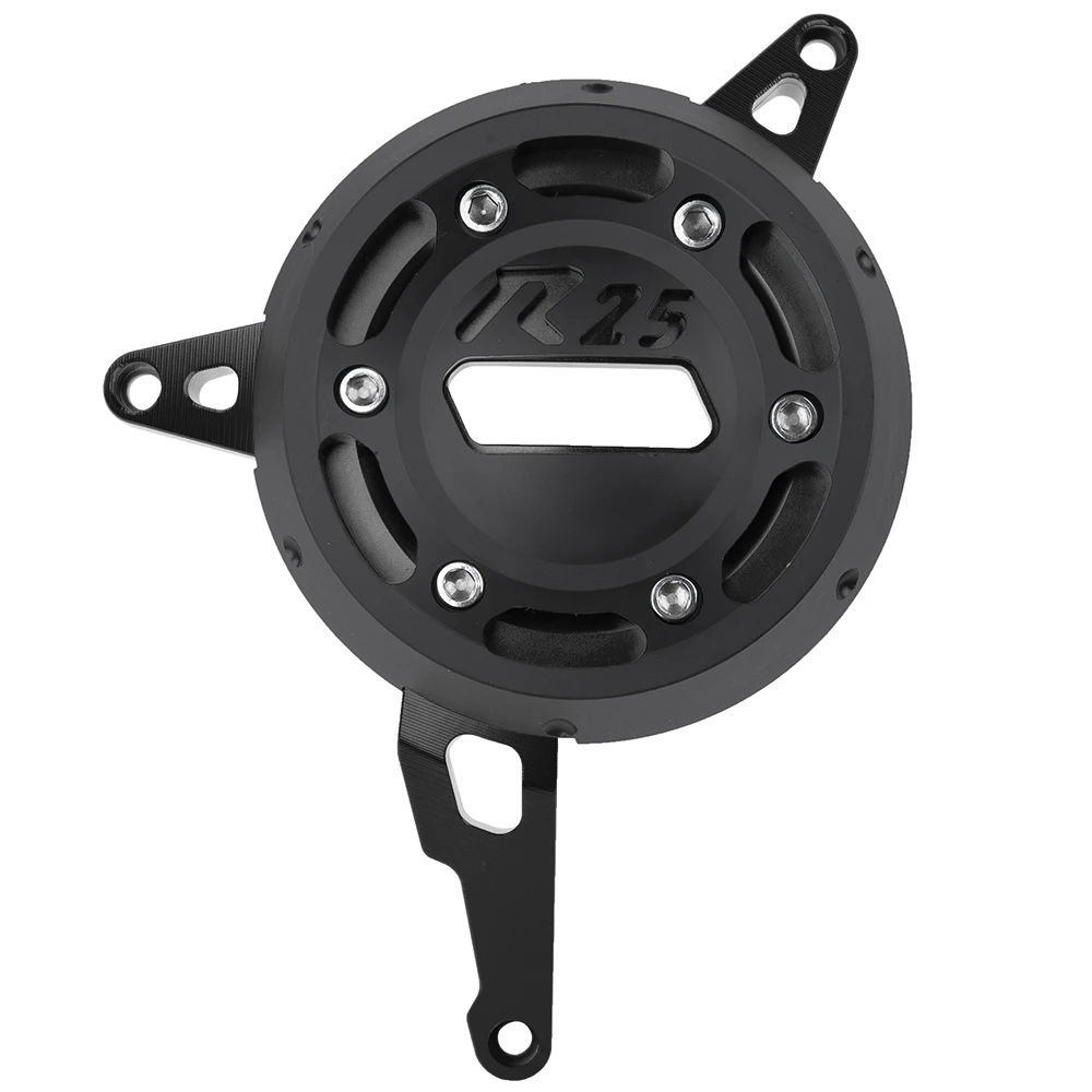 Black (R25 Logo) CNC крышка статора двигателя защита двигателя правая сторона защитная крышка для- Yamaha YZF-R3 YZF R3 R25 MT 03 MT03 - Цвет: Black (R25 Logo)
