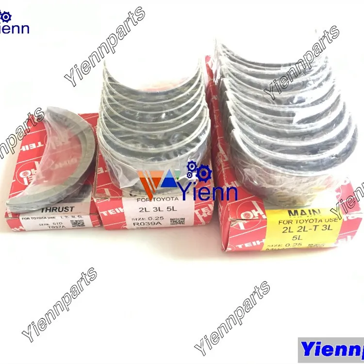 

For TOYOTA 2L 3L 5L crankshaft and con-rod bearing thrust washer for Toyoace Hi-Luxe Hi-Ace Van LY51 diesel engine repair parts