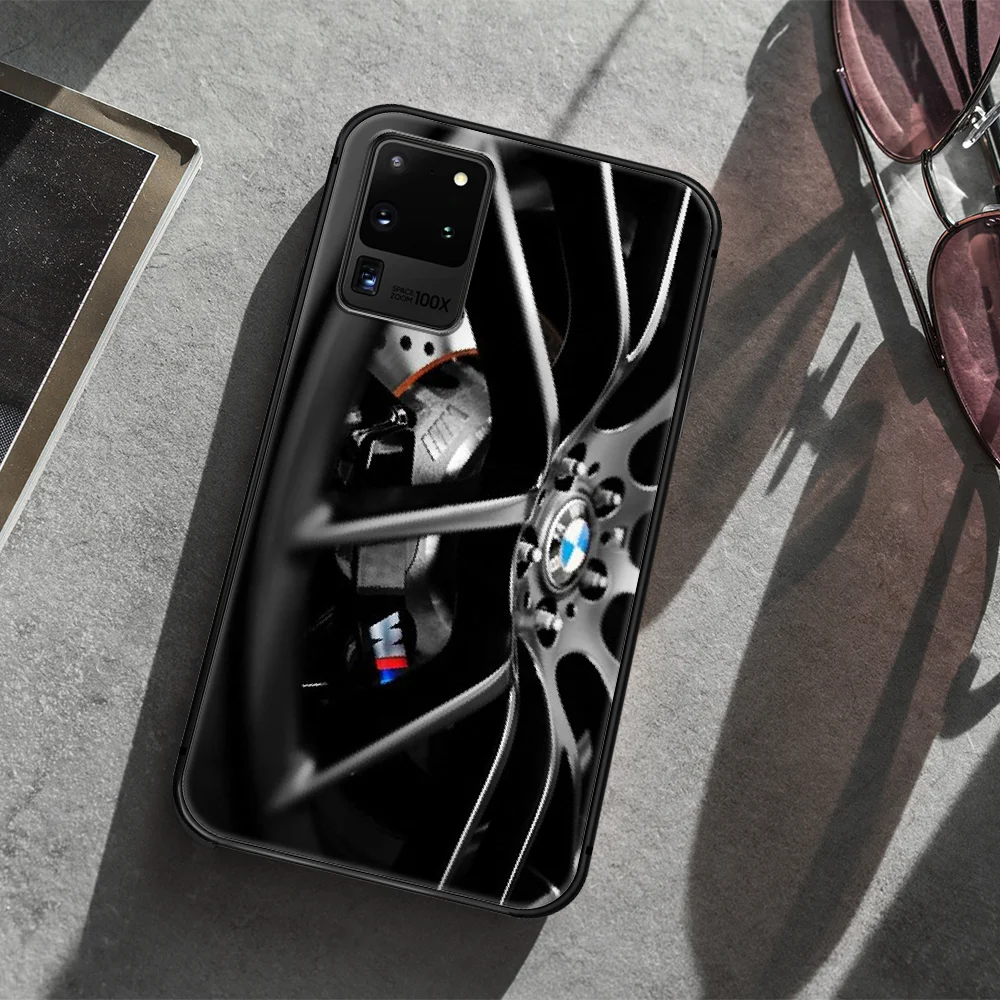 

Car M Blue Red Phone Case Cover Hull For Samsung Galaxy S 7 8 9 10 e 20 FE edge uitra plus Note 9 10 20 black Funda 3D Cover Tpu