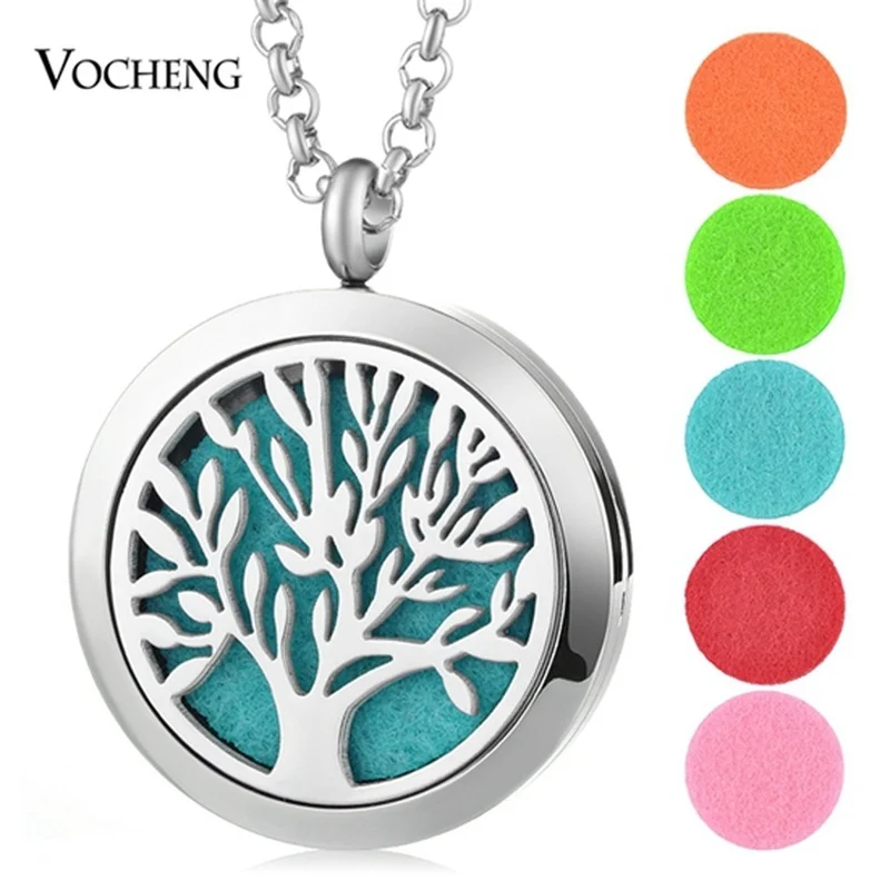 30 мм медальон с распылителем для ароматического масла Цепочки и ожерелья перо 316L