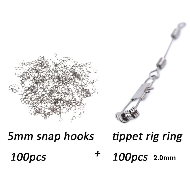 5mm snap 2mm rig Maximumcatch 100 шт./лот рыболовные крючки для ловли нахлыстом, Быстросменные крючки для мух и приманки, рыболовные снасти из углеродистой стали - Цвет: 5mm snap 2mm rig
