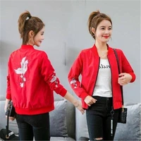 jacket female embroidered double sided jacket women short coat korean large size casual jacket jacket women