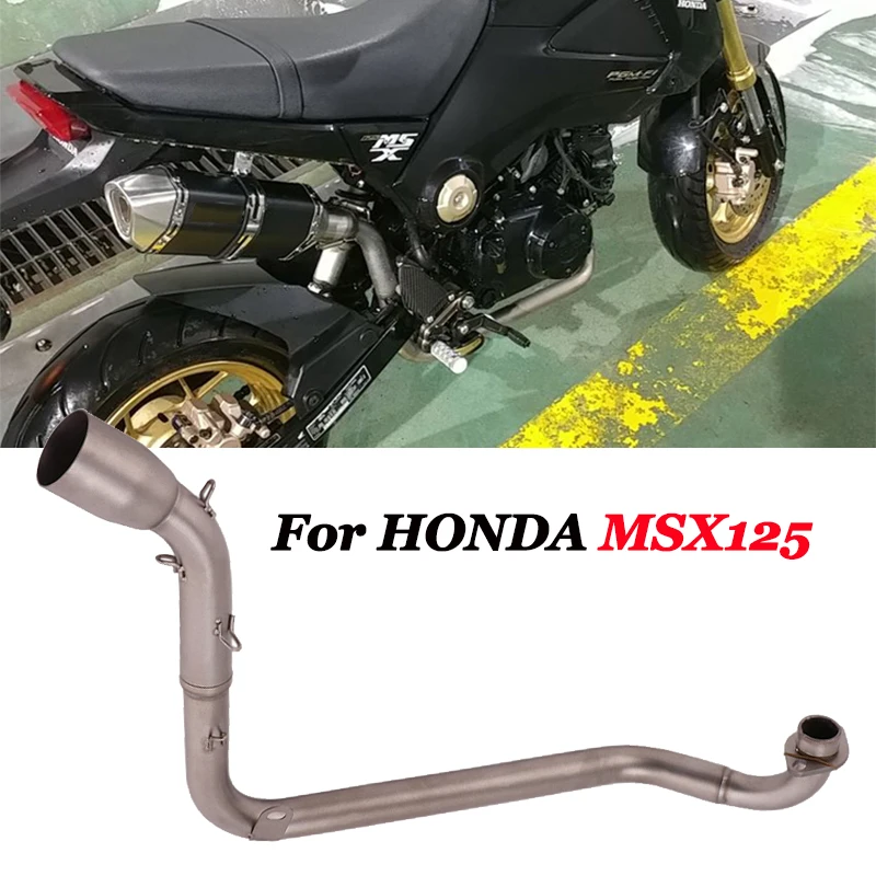

Для HONDA MSX125 MSX125SF полный мотоцикл выхлопной Системы заголовок спереди Ссылка соединение для труб средней трубы без глушитель выхлопной труб...