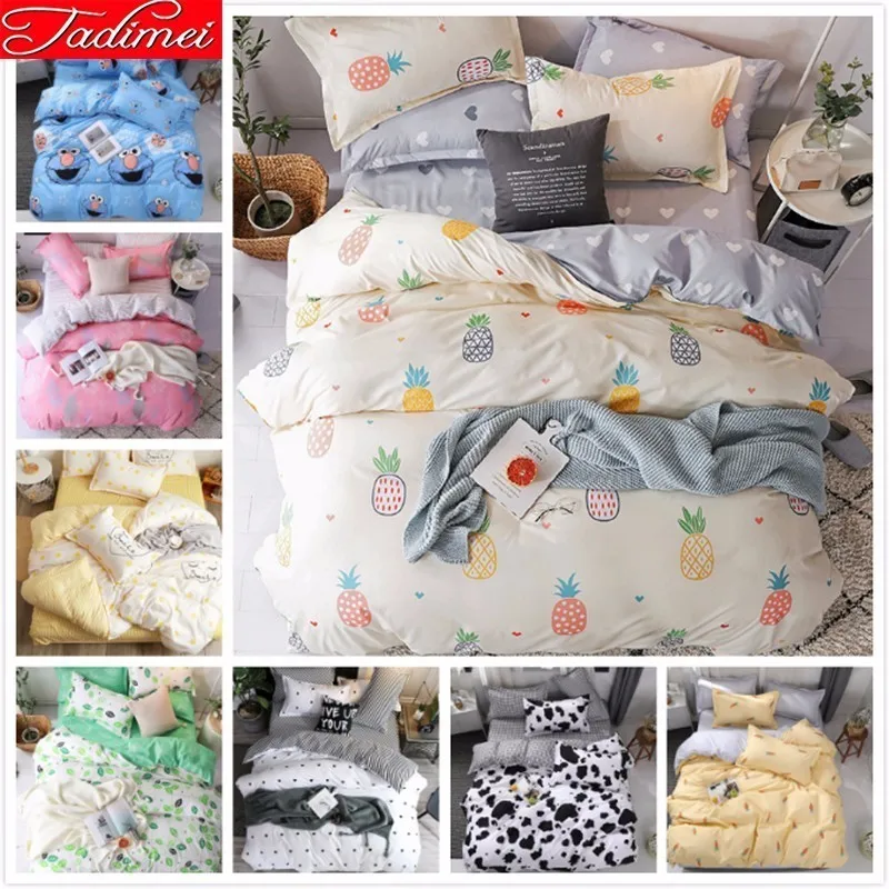 Новая мода Мягкий хлопок Пододеяльник Постельное белье для взрослых и детей